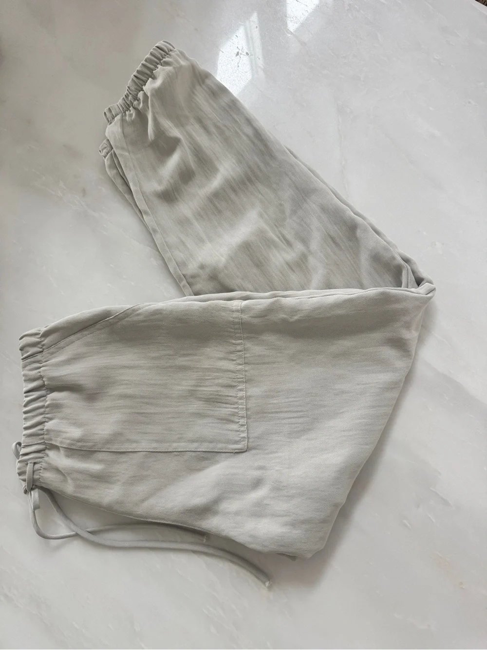 Zara relaxed linen like jogger pant